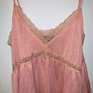 Aeropostale Floral Pink Lace Tank Top